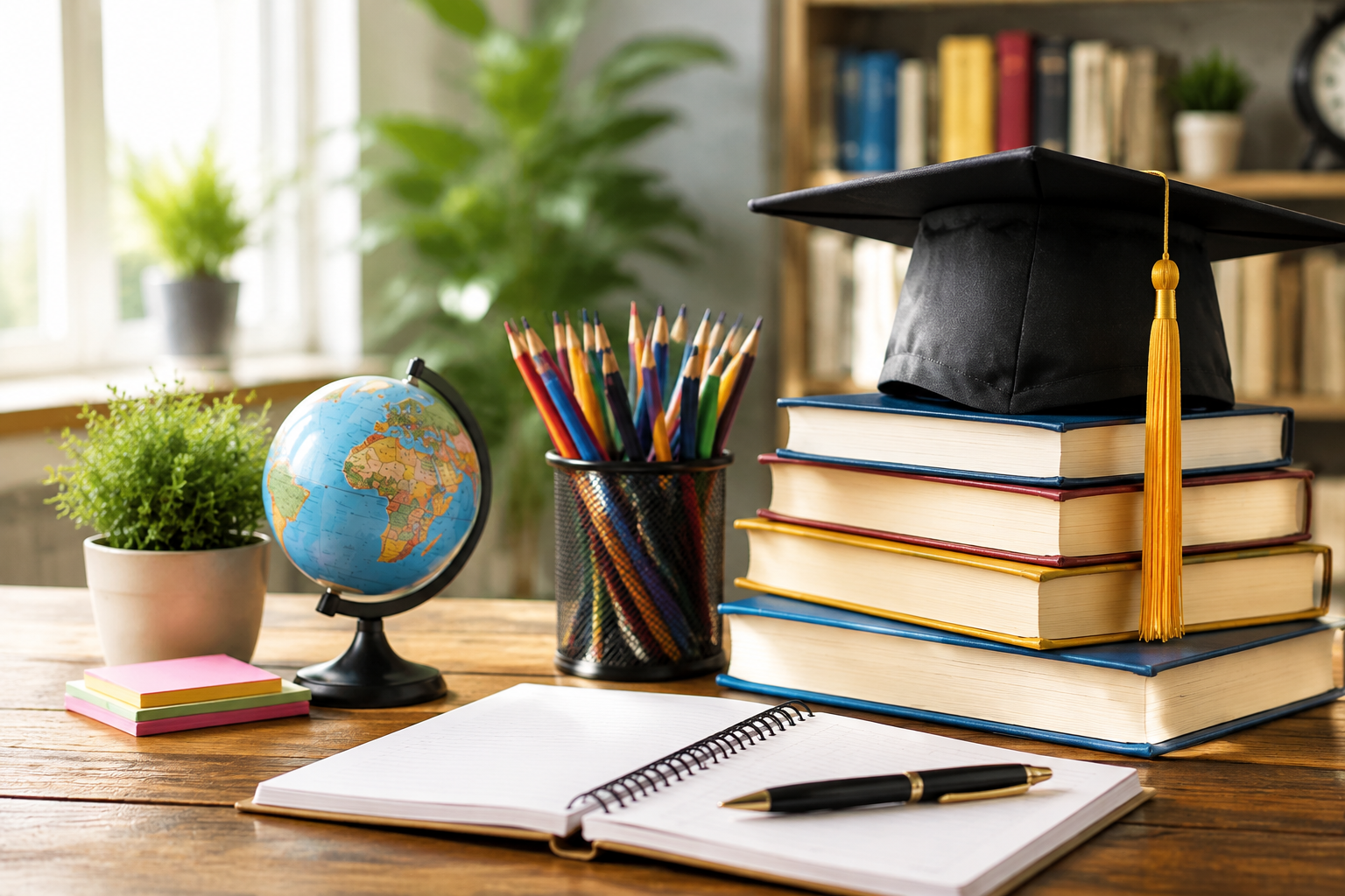 Students studying